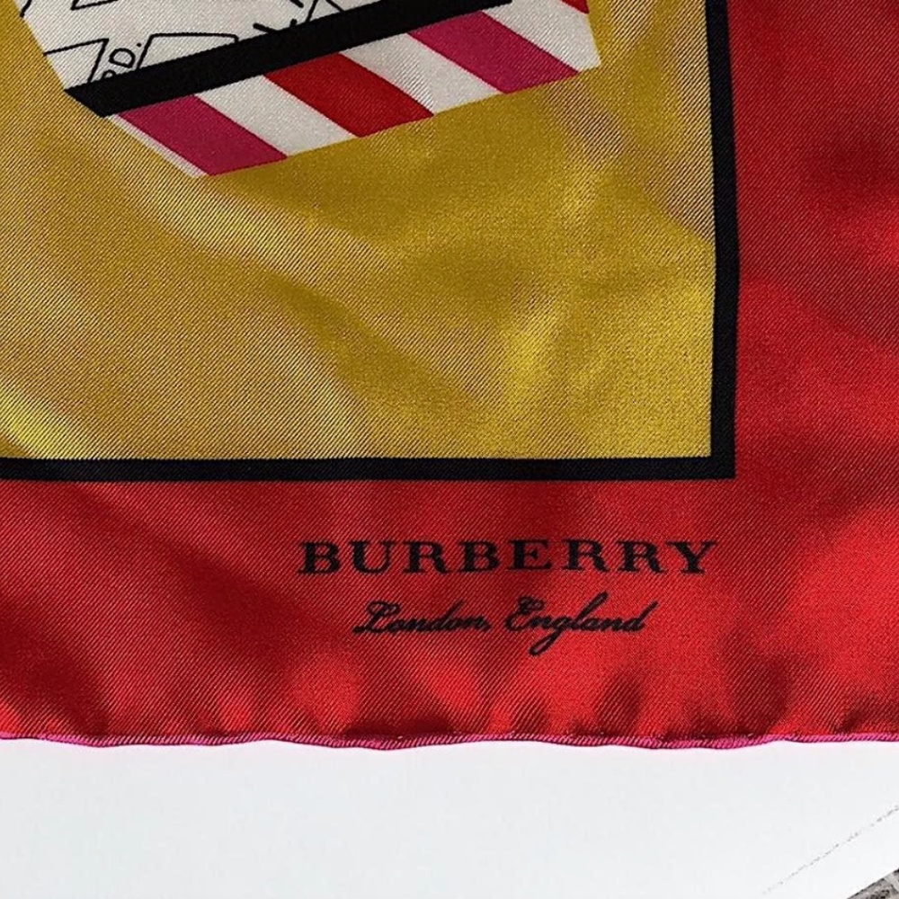 Burberry Multi with Tag Silk London Square Scarf/Wrap - Picture 7 of 9